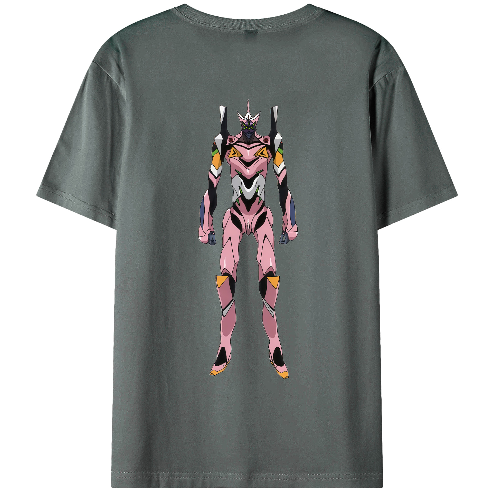 （画像用） EVA 新世紀エヴァンゲリオン 綿100％ メンズ半袖Tシャツ（バックプリント） 通気性